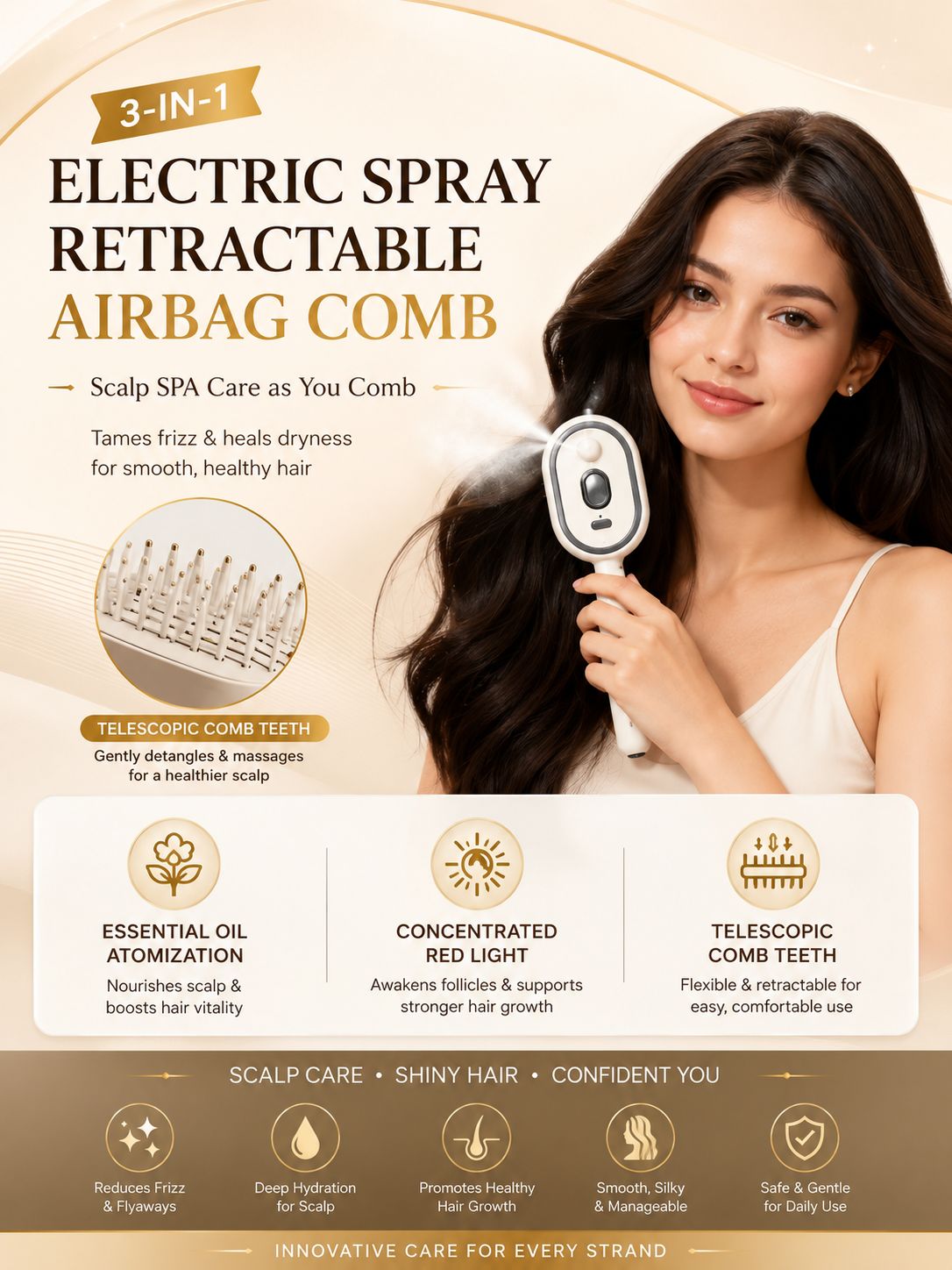SilkMist Hair Therapy Brush