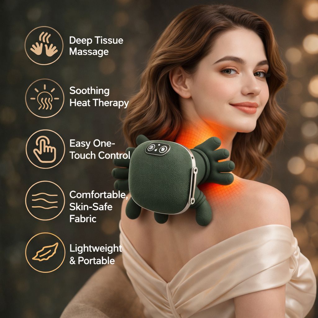 Glowmama™ HeatRelief Pro – Neck & Shoulder Deep Massage Device