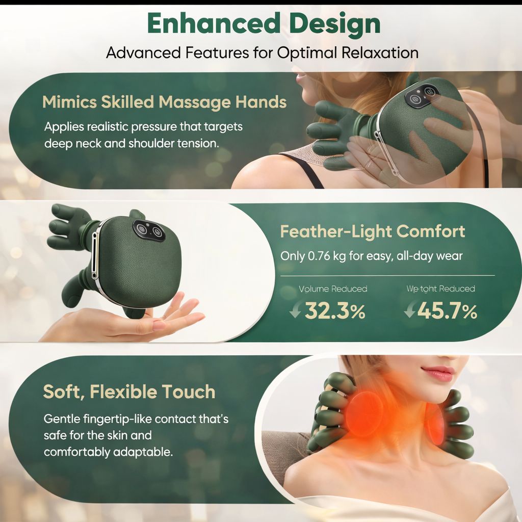 Glowmama™ HeatRelief Pro – Neck & Shoulder Deep Massage Device